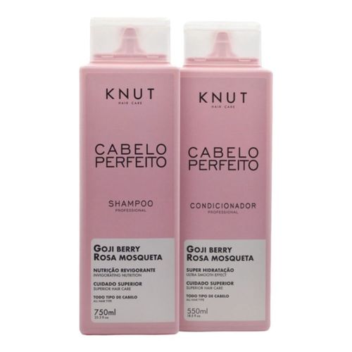 Kit Cabelo Perfeito Shampoo 750ml E Condicionador 550ml Knut Kit Cabelo Perfeito Shampoo 750ml E Condicionador 550ml Knut
