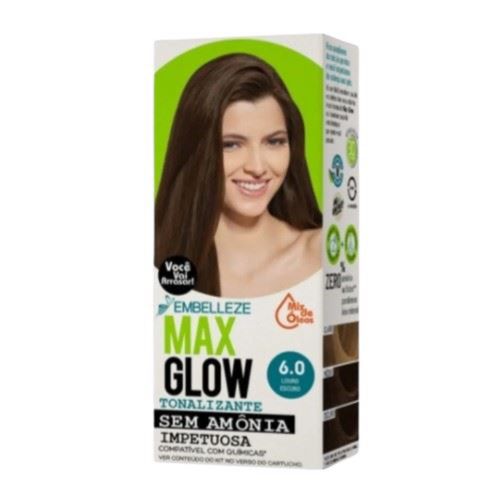Tintura Max Glow 6.0 Louro Escuro 74g