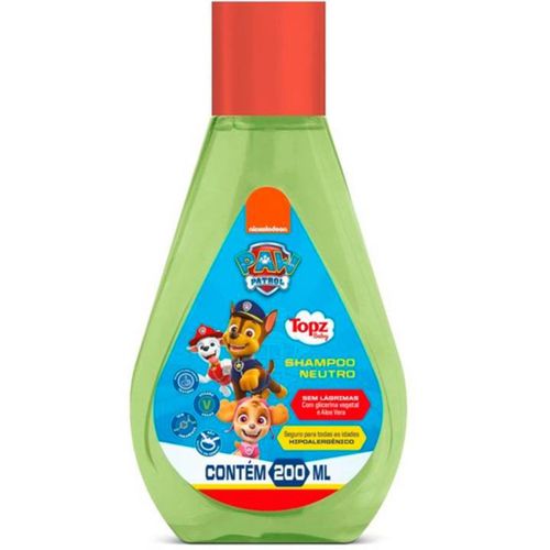 Shampoo Infantil Topz 200ml Neutro Patrulha Canina Shampoo Infantil Topz 200ml Neutro Patrulha Canina