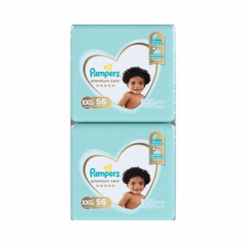 Pack Fralda Descartável Infantil Pampers Premium Care Xxg + De 14Kg Pacote 2 Unidades 56 Fraldas Cada Pacote Pack Fralda Descartável Infantil Pampers Premium Care Xxg + De 14Kg Pacote 2 Unidades 56 Fraldas Cada Pacote