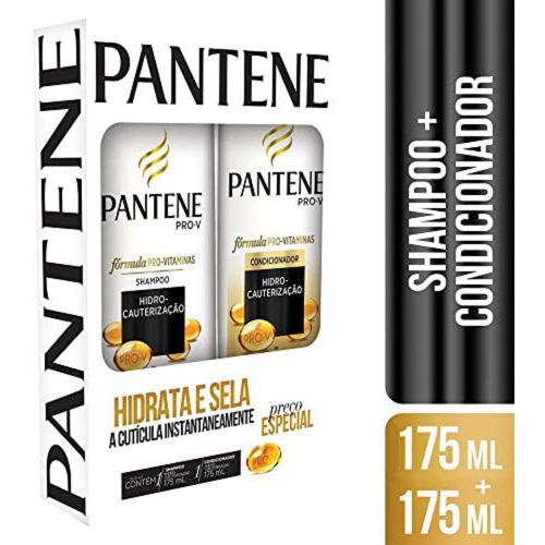 Kit Shampoo + Condicionador Hidrocauterização Pantene Simples 2x175ml Kit Shampoo + Condicionador Hidrocauterização Pantene Simples 2x175ml