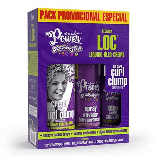 Kit Soul Power Técnica Cog: Creme Para Pentear + Gelatina + Óleo Capilar Kit Soul Power Técnica Cog: Creme Para Pentear + Gelatina + Óleo Capilar