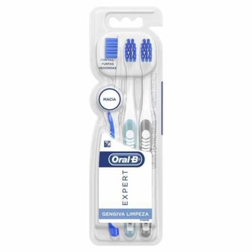 Oral-B Escova Dental Expert Gengiva Limpeza 3 Unidades