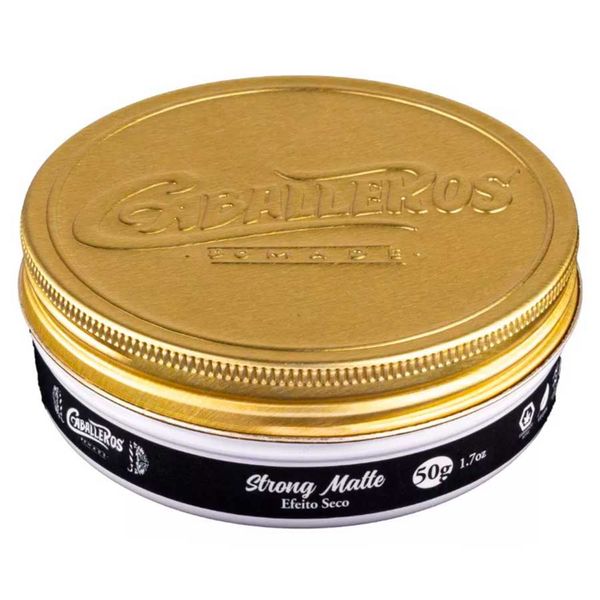 Pomada Strong Matte Pocket - Efeito Seco Alta Fixação 50g Caballeros