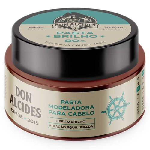 Pasta Brilho Calico Jack Pomada Para Cabelo Média Fixação 80g Don Alcides Pasta Brilho Calico Jack Pomada Para Cabelo Média Fixação 80g Don Alcides