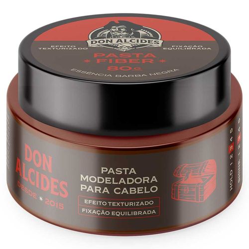 Pasta Fiber Barba Negra Pomada Para Cabelo Média Fixação 80g Don Alcides Pasta Fiber Barba Negra Pomada Para Cabelo Média Fixação 80g Don Alcides