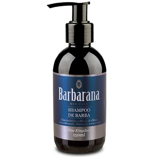 Shampoo de Barba Blue Kingdom Amadeirado Suave 150mL Barbarana Shampoo de Barba Blue Kingdom Amadeirado Suave 150mL Barbarana