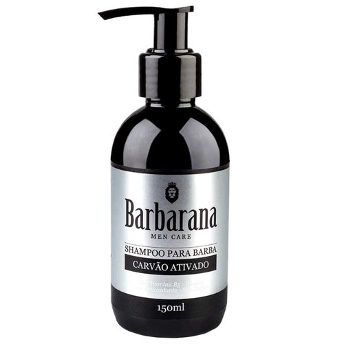 Shampoo Para Barba Carvão Ativado Antioxidante 150mL Barbarana Shampoo Para Barba Carvão Ativado Antioxidante 150mL Barbarana