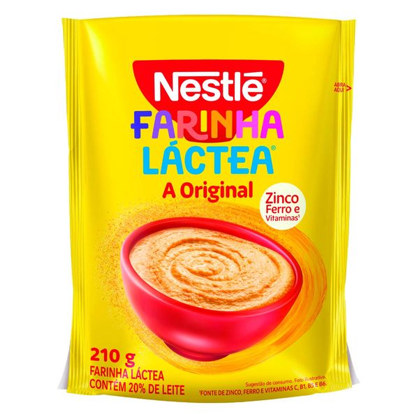Farinha Láctea Tradicional Sachê 230g Farinha Láctea Nestlé Tradicional 210g
