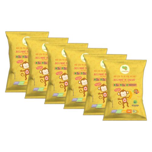 Kit 6X: Biscoito de Polvilho Bolinho de Chuva Vegano Crilancha 40g