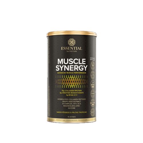 Muscle Synergy Pêssego e Frutas Tropicais Essential Nutrition 454,5g Muscle Synergy Pêssego e Frutas Tropicais Essential Nutrition 454,5g