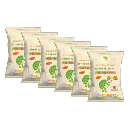 Kit 6X: Biscoito de Polvilho Sopinha de Legumes Vegano Crilancha 40g