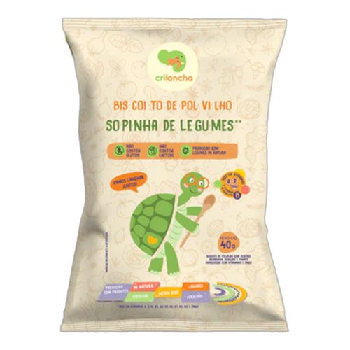 Biscoito de Polvilho Sopinha de Legumes Vegano Crilancha 40g