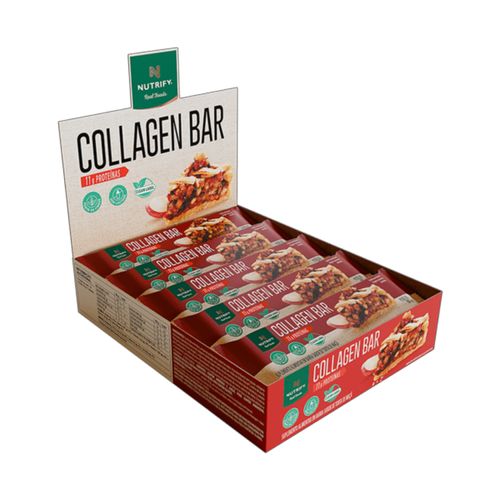 Barra de Proteína Collagen Bar Torta de Maçã 50g Nutrify 10 Unidades
