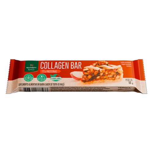 Barra de Proteína Collagen Bar Torta de Maçã Nutrify 50g Barra de Proteína Collagen Bar Torta de Maçã Nutrify 50g