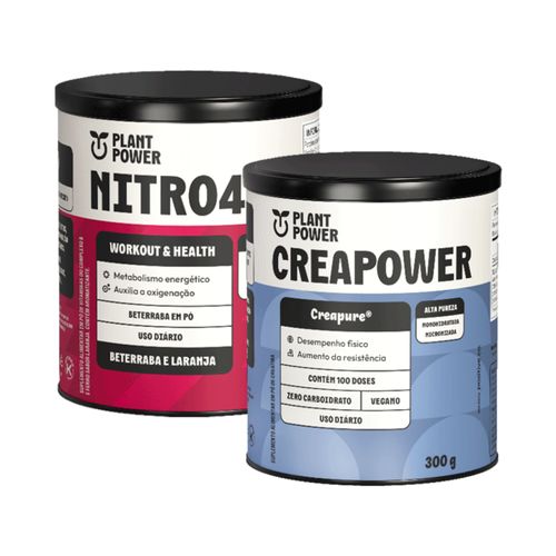 Kit Nitrato Nitro400 e Creatina Creapure Plant Power