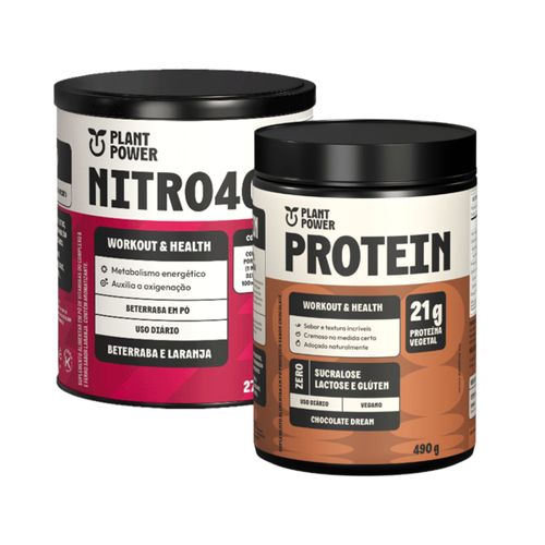 Kit Nitrato Nitro400 e Proteína Chocolate Plant Power