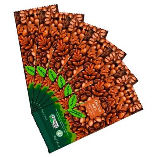 Kit 6X: Chocolate Qah Wa 60% Cacau com Café Orgânico Amma Chocolate 80g