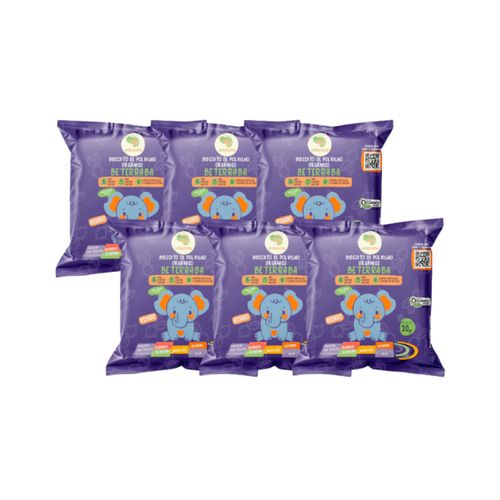 Kit 6X: Biscoito de Polvilho Beterraba Vegano Orgânico Crilancha 20g Kit 6X: Biscoito de Polvilho Beterraba Vegano Orgânico Crilancha 20g