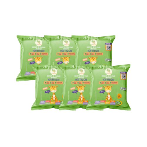 Kit 6X: Biscoito de Polvilho Hortaliças Vegano Orgânico Crilancha 20g Kit 6X: Biscoito de Polvilho Hortaliças Vegano Orgânico Crilancha 20g