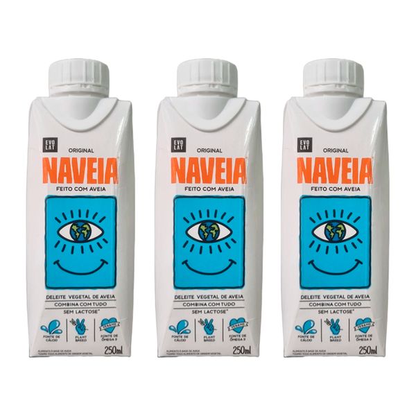 Kit 3X: Bebida Vegetal de Aveia Original Naveia 250ml
