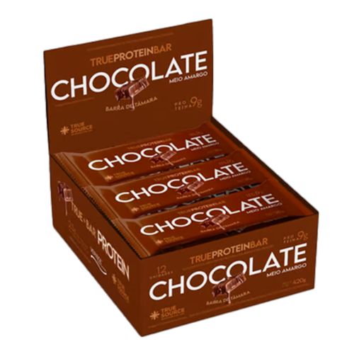 True Bar Protein Chocolate Meio Amargo 35g True Source 12 Unidades True Bar Protein Chocolate Meio Amargo 35g True Source 12 Unidades