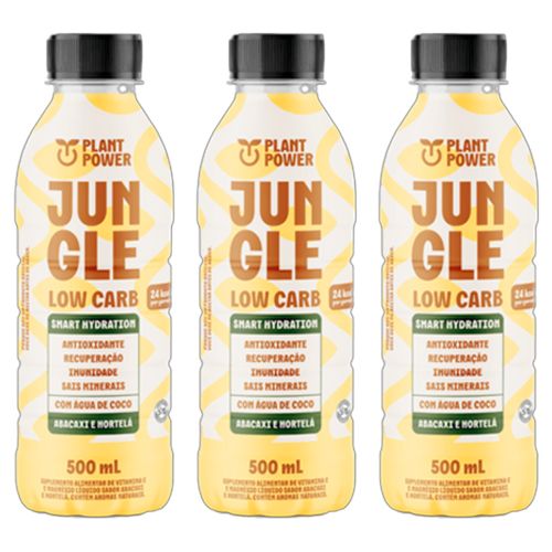 Kit 3X: Bebida Isotônica Low Carb Abacaxi e Hortelã Jungle 500ml