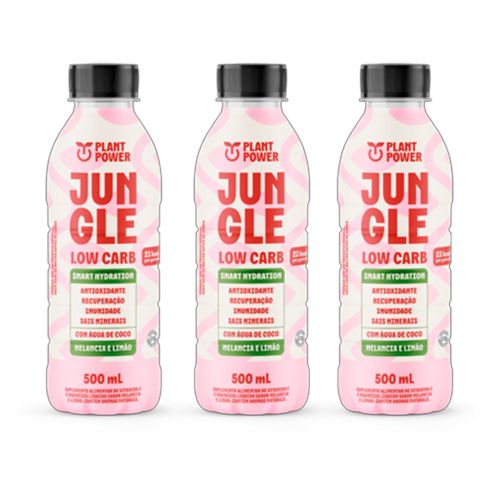 Kit 3X: Bebida Isotônica Low Carb Melancia e Limão Jungle 500ml Kit 3X: Bebida Isotônica Low Carb Melancia e Limão Jungle 500ml