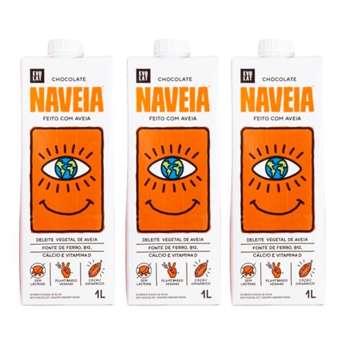 Kit 3X: Bebida Vegetal de Aveia Chocolate Naveia 1L Kit 3X: Bebida Vegetal de Aveia Chocolate Naveia 1L