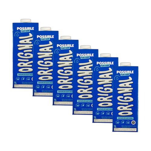 Kit 6X: Leite Vegetal de Castanha de Caju Original Orgânico Possible 1L