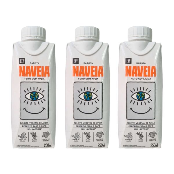 Kit 3X: Bebida Vegetal de Aveia Barista Naveia 250ml