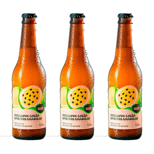 Kit 3X: Chá de Capim Limão com Frutas Amarelas Gaseificado Brazô 350ml Kit 3X: Chá de Capim Limão com Frutas Amarelas Gaseificado Brazô 350ml