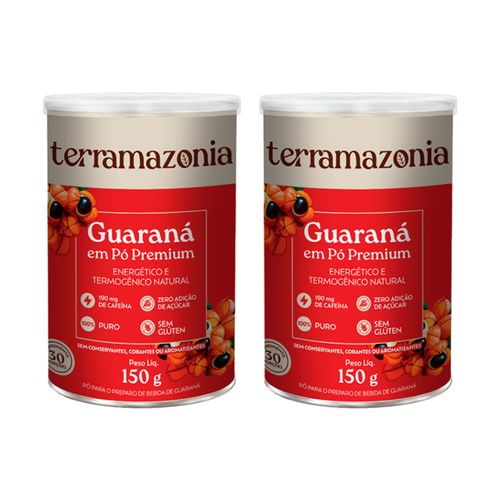 Kit 2X: Guaraná em Pó Sem Glúten Terramazonia 150g