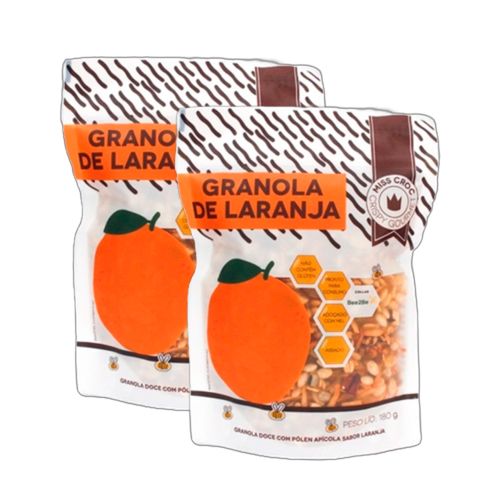 Kit 2X: Granola Laranja Sem Glúten Miss Croc 180g