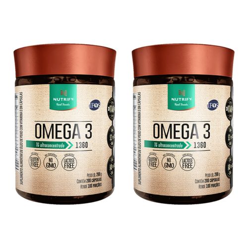 Kit 2X: Ômega 3 TG Ultraconcentrado Nutrify 200 Cápsulas Kit 2X: Ômega 3 TG Ultraconcentrado Nutrify 200 Cápsulas