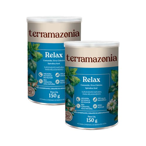 Kit 2X: Relax Camomila, Erva Cidreira e Spirulina Azul Terramazonia 150g Kit 2X: Relax Camomila, Erva Cidreira e Spirulina Azul Terramazonia 150g