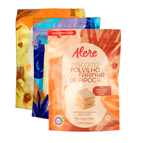Kit 3 Biscoitos Sem Glúten Alere: Nutritional Yeast, Tomate e Ora Pro Nobis, Polvilho