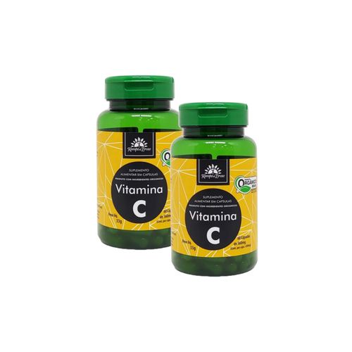 Kit 2X: Vitamina C 430mg Orgânica Kampo de Ervas 60 Cápsulas Kit 2X: Vitamina C 430mg Orgânica Kampo de Ervas 60 Cápsulas