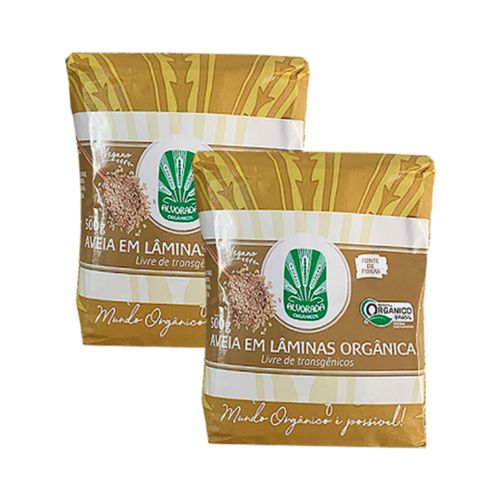 Kit 2X: Aveia em Lâminas Orgânica Alvorada 500g Kit 2X: Aveia em Lâminas Orgânica Alvorada 500g