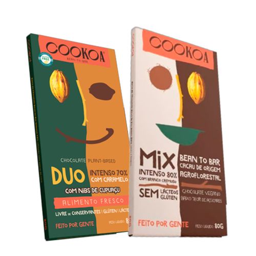 Kit 2 Chocolates Cookoa: Duo Ammo, Mix Intenso Kit 2 Chocolates Cookoa: Duo Ammo, Mix Intenso