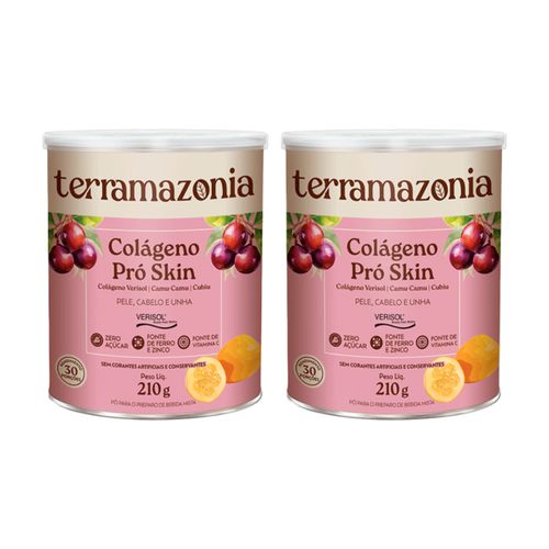 Kit 2X: Colágeno Pro Skin Terramazonia 210g Kit 2X: Colágeno Pro Skin Terramazonia 210g