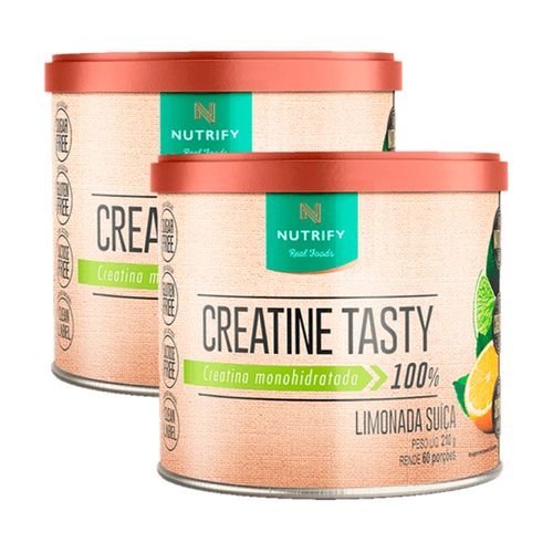 Kit 2X: Creatine Tasty Creatina Monohidratada Limonada Suíça Nutrify 210g Kit 2X: Creatine Tasty Creatina Monohidratada Limonada Suíça Nutrify 210g