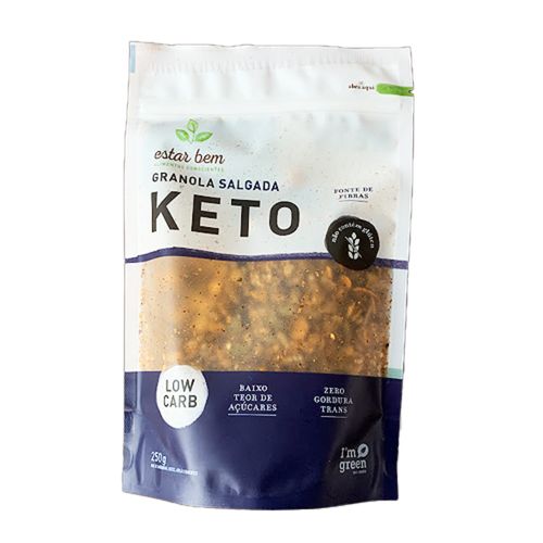 Granola Keto Salgada Sem Glúten Estar Bem 250g