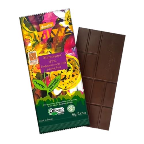 Chocolate Maracuyayá 67% Cacau com Maracujá Orgânico Biodinâmico Amma Chocolate 80g Chocolate Maracuyayá 67% Cacau com Maracujá Orgânico Biodinâmico Amma Chocolate 80g