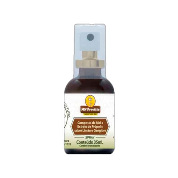 Composto de Mel e Extrato de Própolis Sabor Limão e Gengibre Spray MN Provitta 35ml