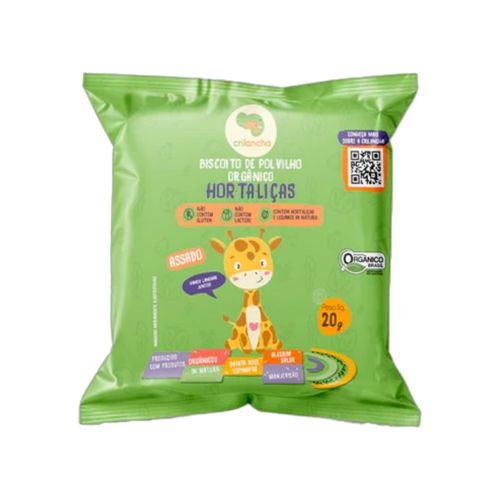 Biscoito de Polvilho Hortaliças Vegano Orgânico Crilancha 20g Biscoito de Polvilho Hortaliças Vegano Orgânico Crilancha 20g