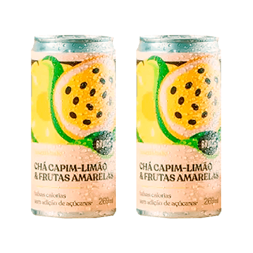 Kit 2X: Chá de Capim Limão com Frutas Amarelas Gaseificado Brazô 269ml Kit 2X: Chá de Capim Limão com Frutas Amarelas Gaseificado Brazô 269ml