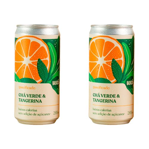 Kit 2X: Chá Verde com Tangerina Gaseificado Brazô 269ml Kit 2X: Chá Verde com Tangerina Gaseificado Brazô 269ml