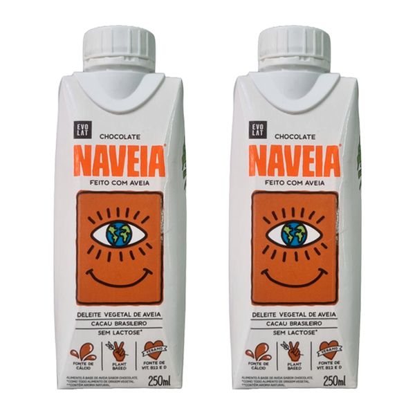 Kit 2X: Bebida Vegetal de Aveia Chocolate Naveia 250ml