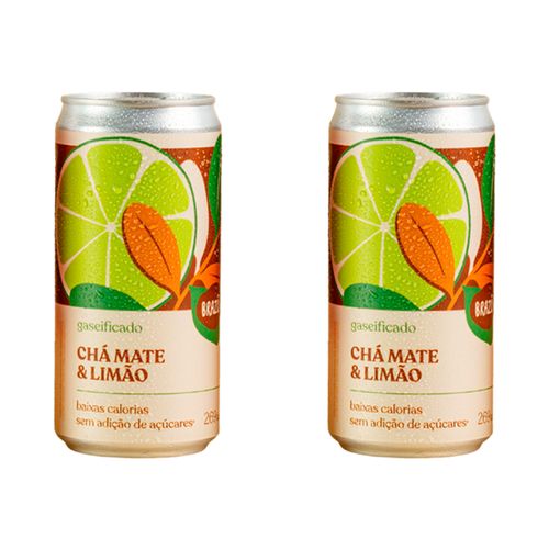 Kit 2X: Chá Mate com Limão Gaseificado Brazô 269ml Kit 2X: Chá Mate com Limão Gaseificado Brazô 269ml